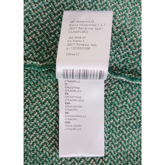 Anonyme Designers Italian Knit Open Cardigan Pink Green Geometric Sz 2 XS - Picture 8 of 9